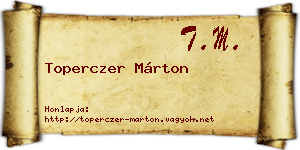 Toperczer Márton névjegykártya